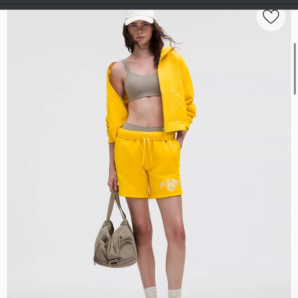 lululemon athletica Yellow Scuba MR 7’ Shorts